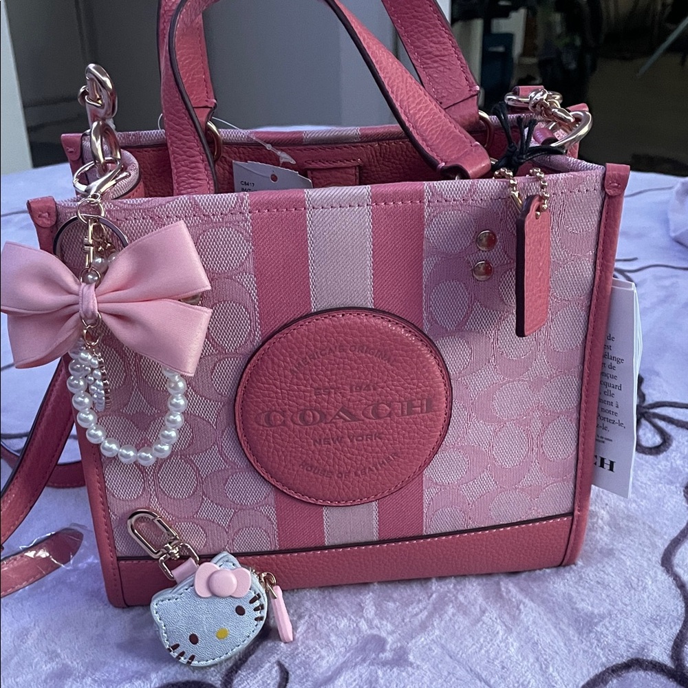 Coach Pink Bag with Charm